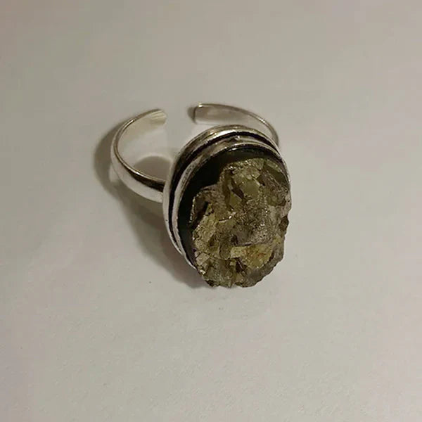 Cueen™ Natural Pyrite Ring