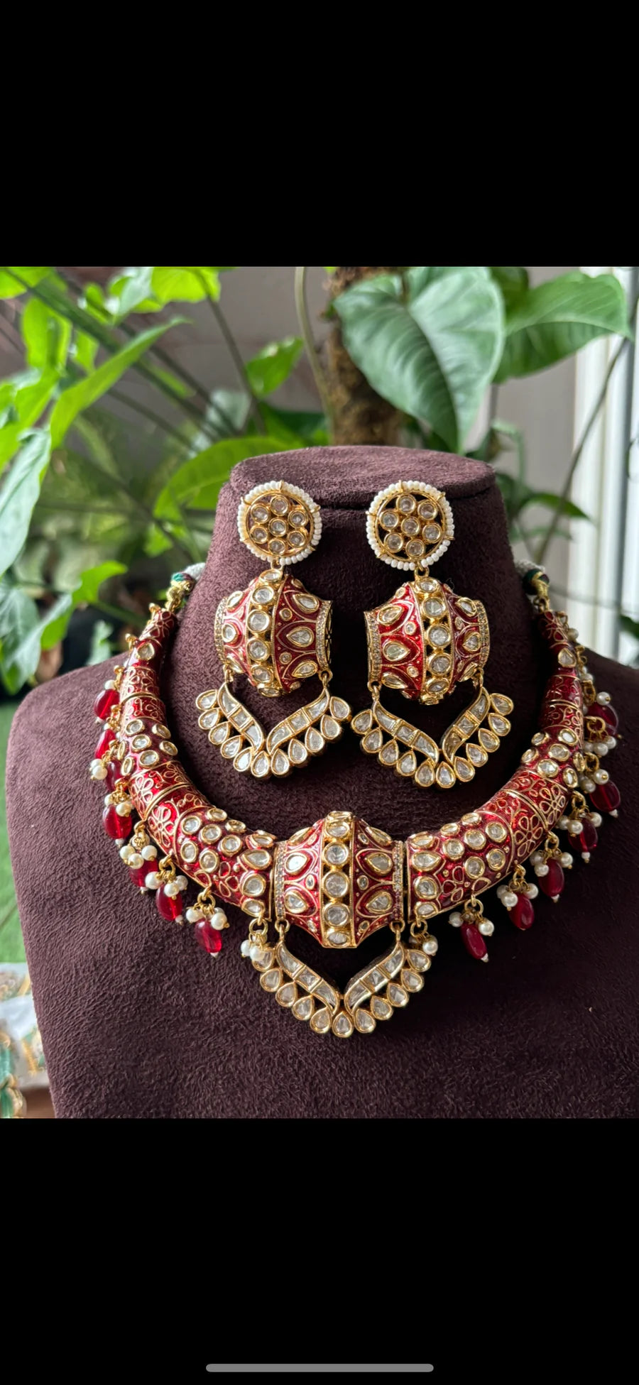 Exclusive Meenakari Gold plated hasli