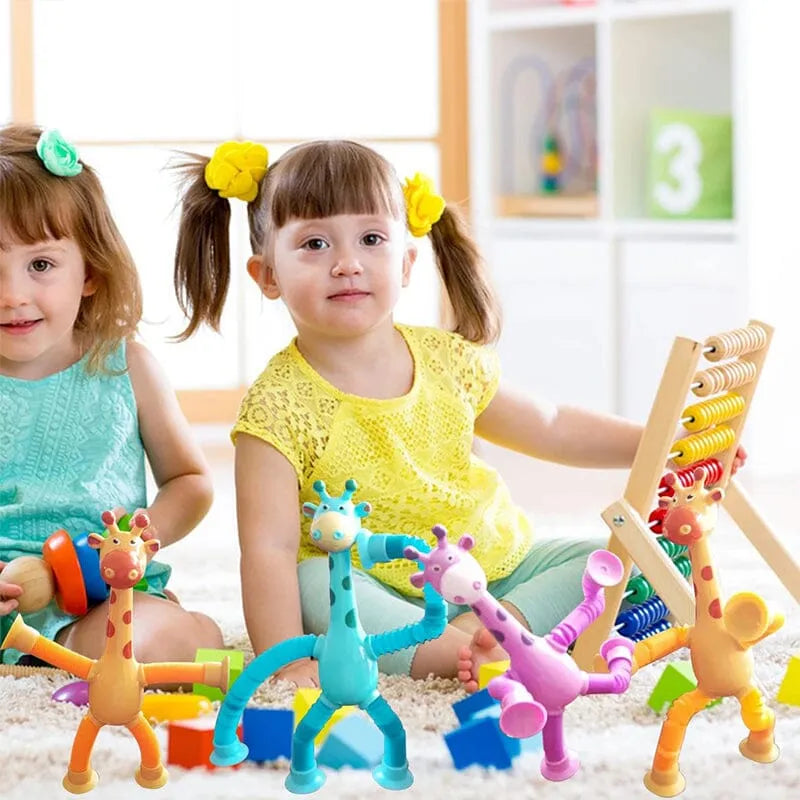 Cueen™ Giraffe Telescopic Suction Toy