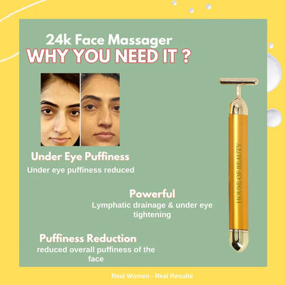 Cueen™ 24K Gold Electric Facial Massage Roller