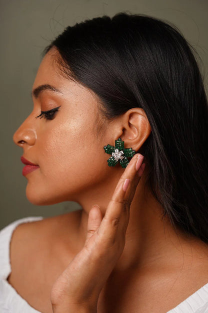 3 in 1 Floral Dilemma Earrings in Invisible Setting