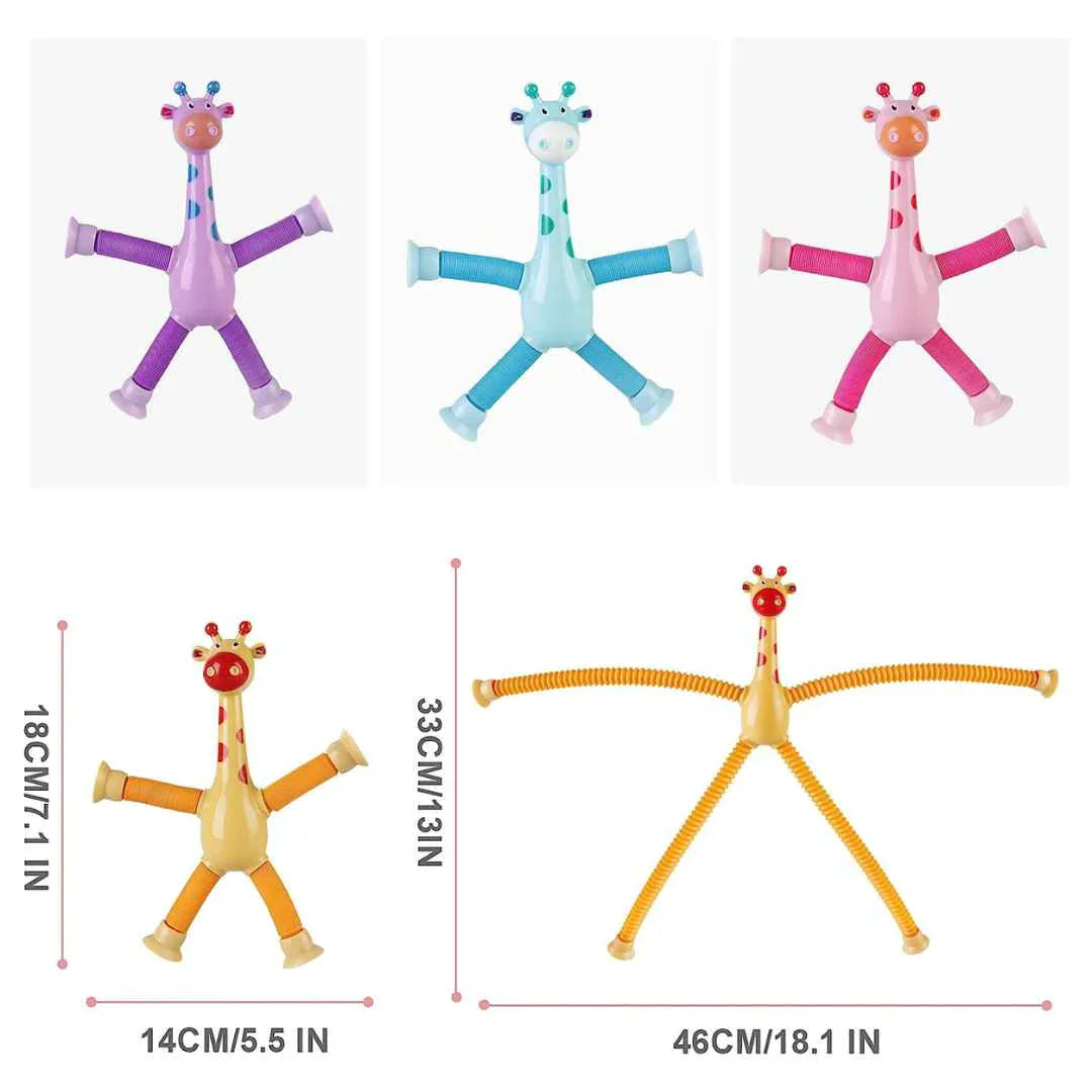 Cueen™ Giraffe Telescopic Suction Toy