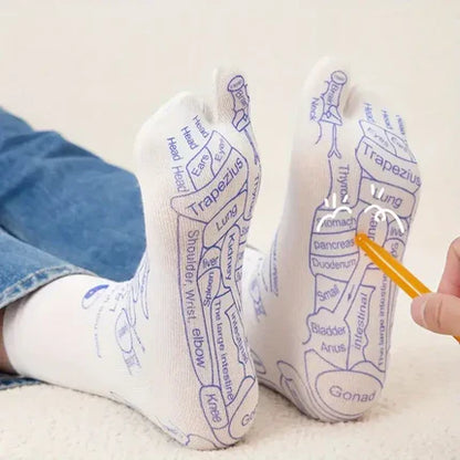 Cueen™ Foot Reflexology Socks with Massage Stick