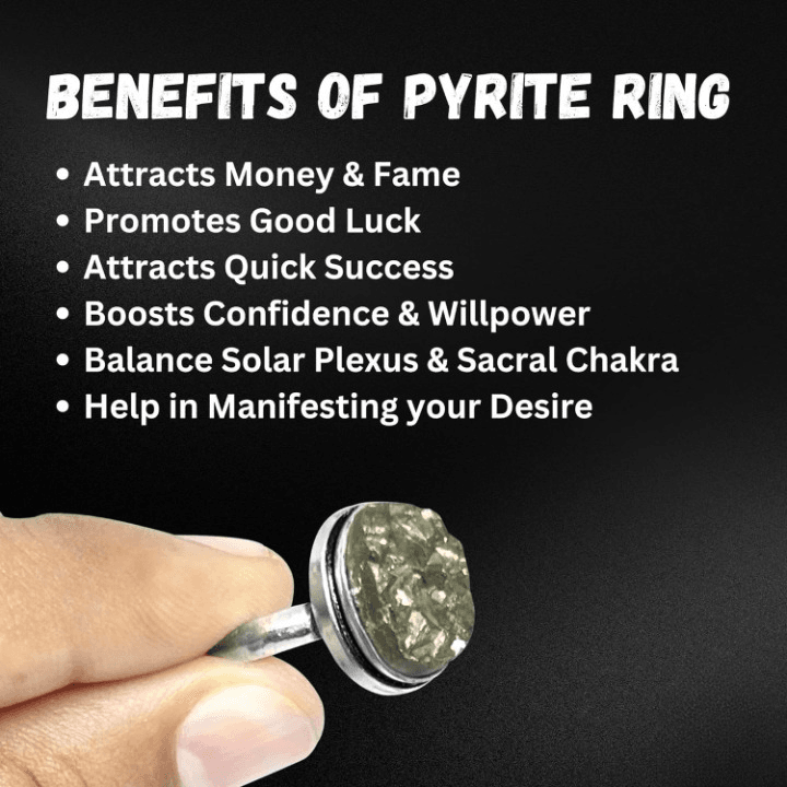 Cueen™ Natural Pyrite Ring