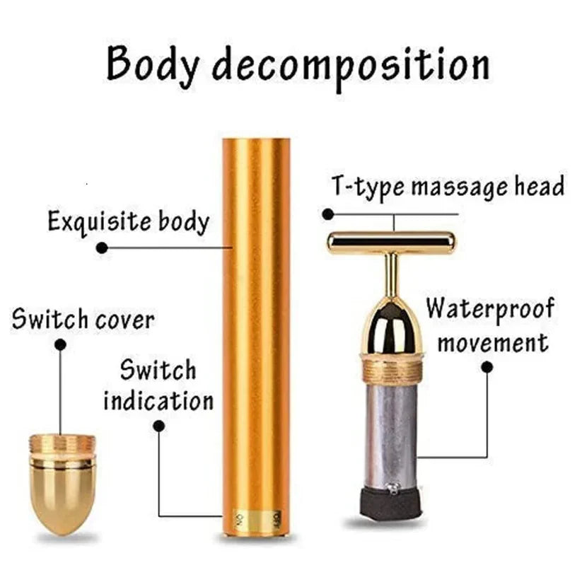 Cueen™ 24K Gold Electric Facial Massage Roller