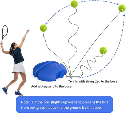 Cueen™ Portable Cricket and Tennis Trainer Rebound Ball