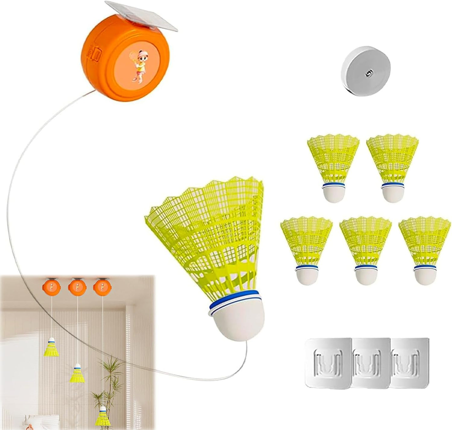 Cueen™ Self Practice Badminton Set