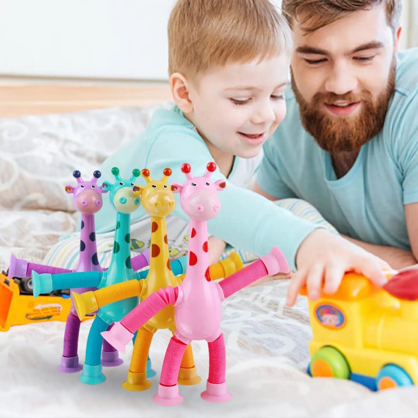 Cueen™ Giraffe Telescopic Suction Toy