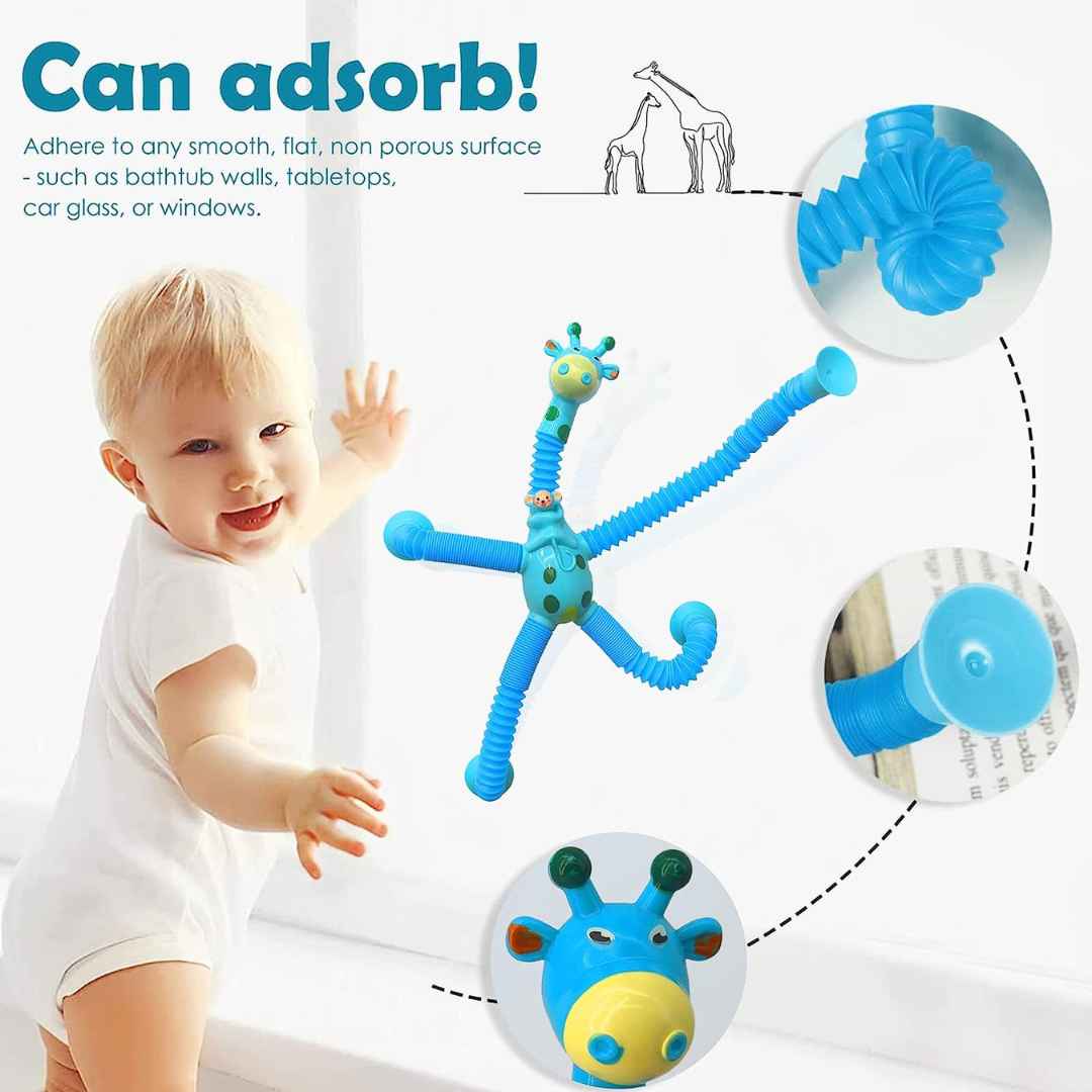 Cueen™ Giraffe Telescopic Suction Toy