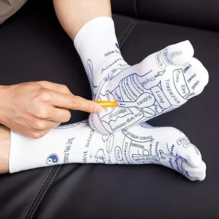 Cueen™ Foot Reflexology Socks with Massage Stick