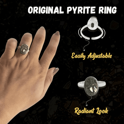 Cueen™ Natural Pyrite Ring