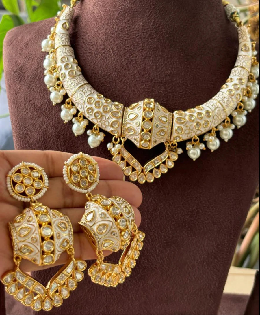 Exclusive Meenakari Gold plated hasli