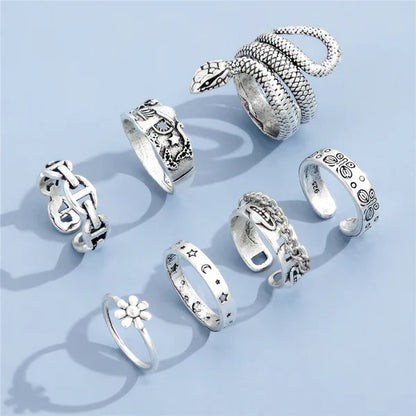 CUEEN MULTI DESIGNS RING SET (ADJUSTABLE)