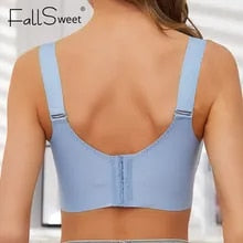 FallSweet Seamless Bras for Women Plus Size Wireless Brassiere Lightly Lined Full Coverage Bra