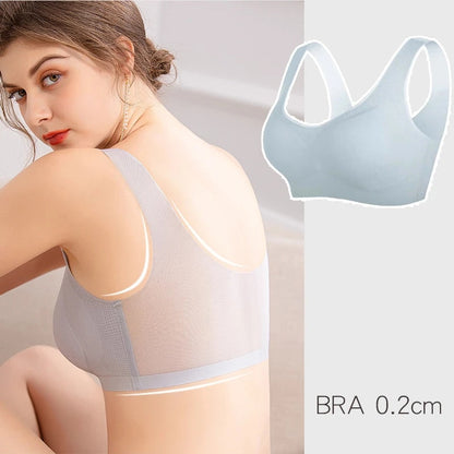 Women Seamless Ice Silk Bra Underwear (PACK OF 3) B Lady Sexy Wireless Breathable Brassiere