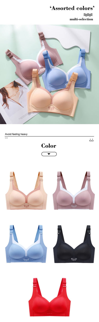 FallSweet Seamless Bras for Women Plus Size Wireless Brassiere Lightly Lined Full Coverage Bra