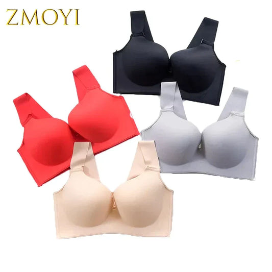 Bra Plus Size Ice Silk Seamless Bras (Pack Of 4)