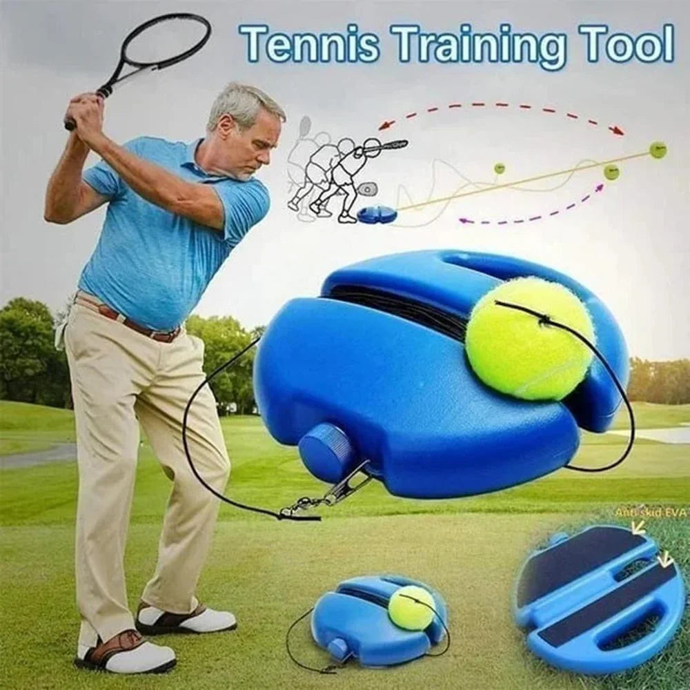 Cueen™ Portable Cricket and Tennis Trainer Rebound Ball