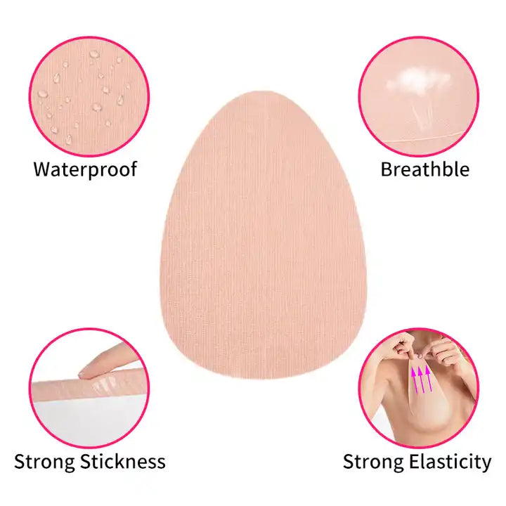 Cueen™ Waterproof Silicone Adhesive Nipple Cover Pull Up Bra