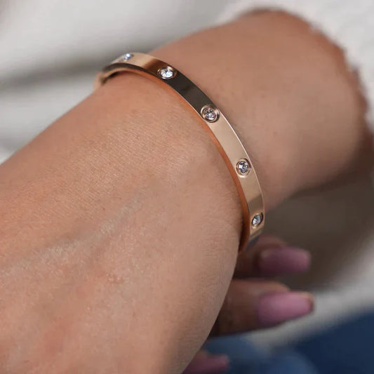 Cueen Stone Studded Band Bracelet