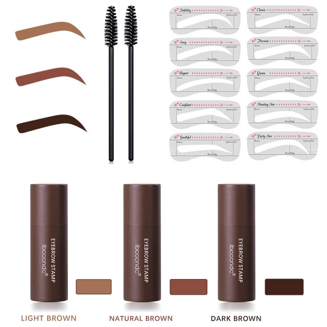 Cueen™ Reusable Eyebrow Stamp Kit With Stencils