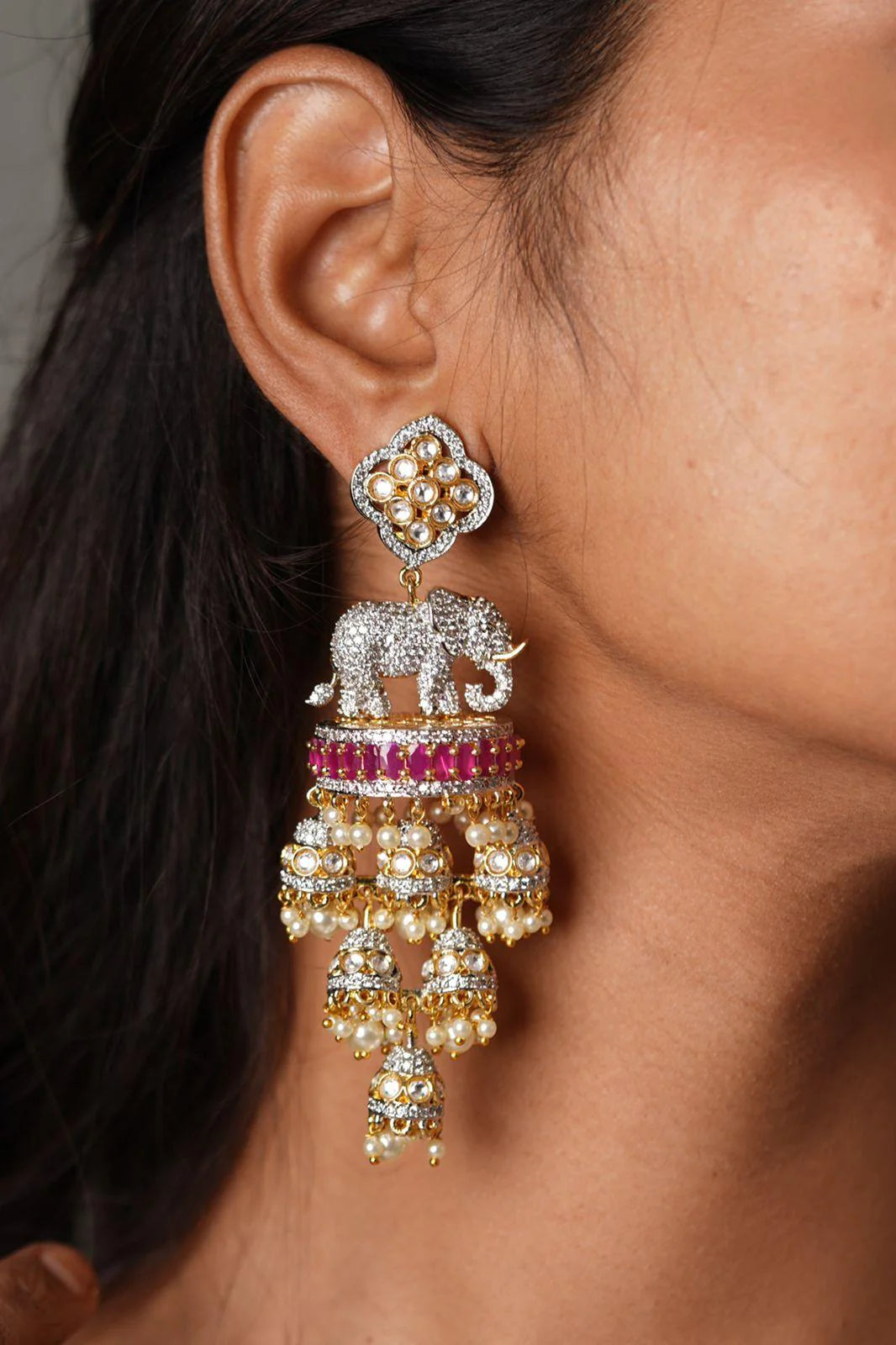 Gaja Diamond & Polki Long Earrings